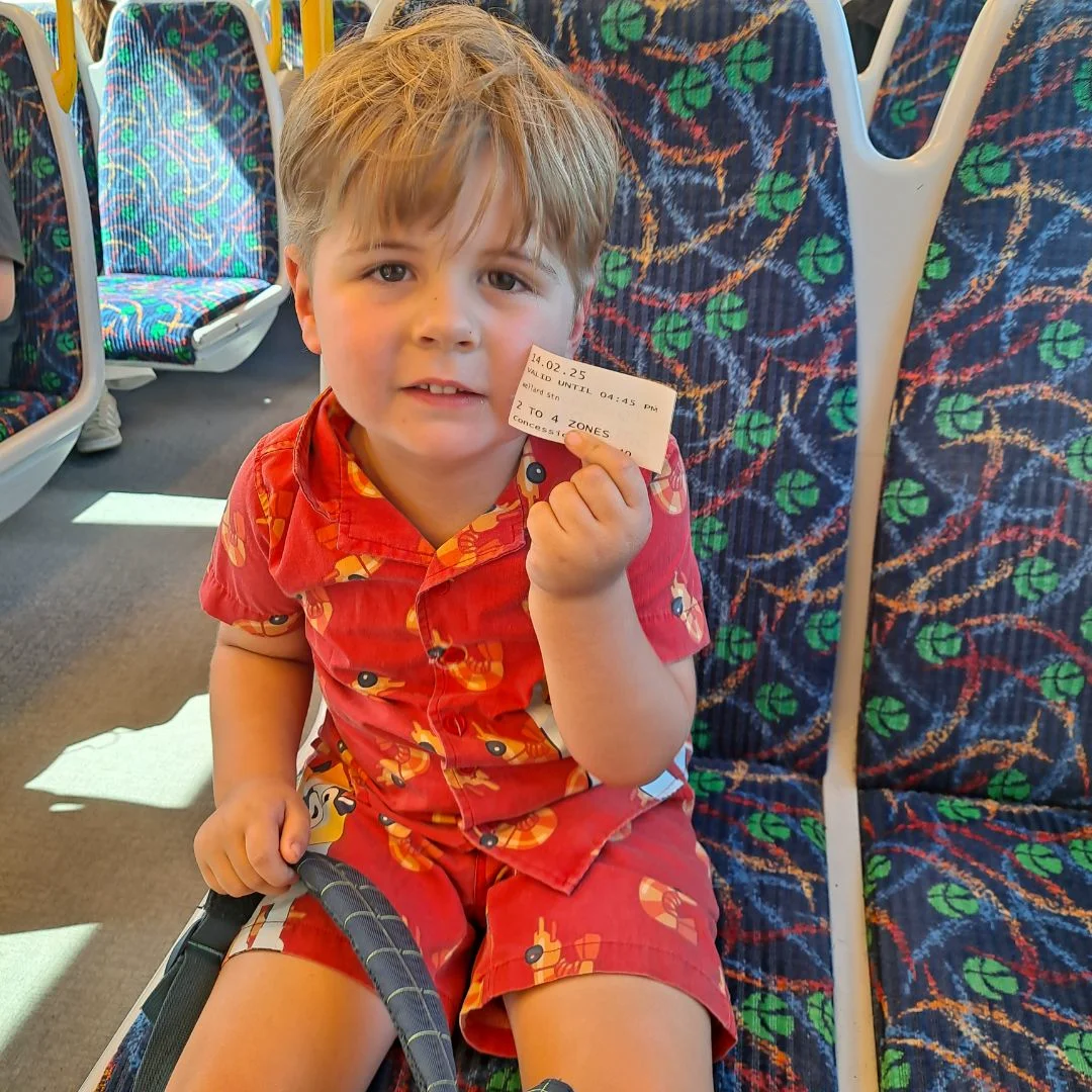 Train Trip to dads work!